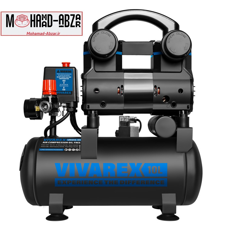 ابعاد کمپرسور باد 10 لیتری سایلنت ویوارکس مدل VR1015-SS