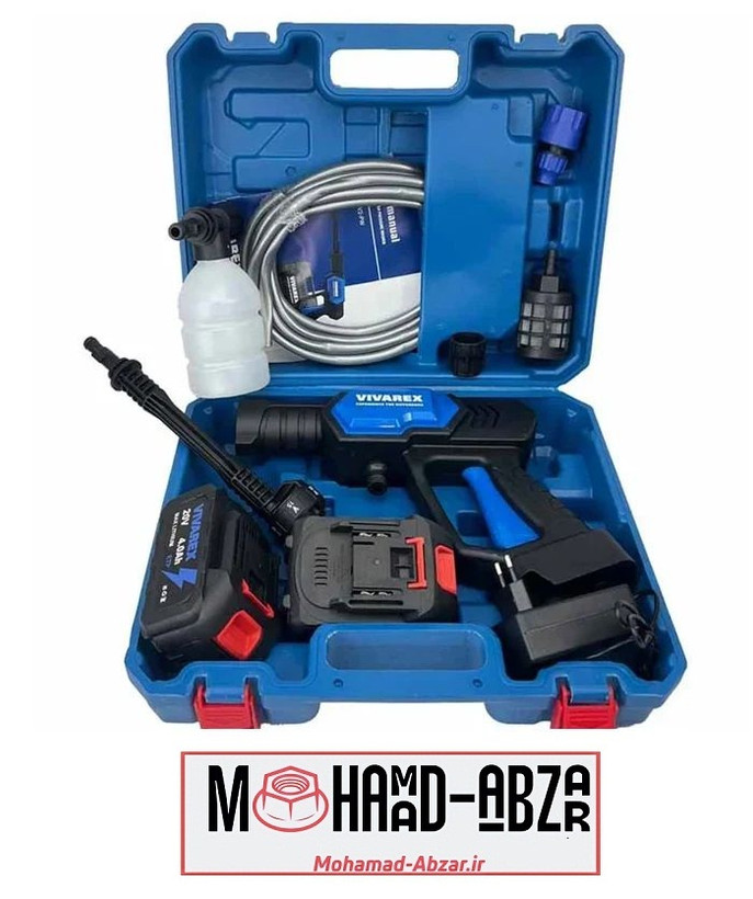 کاربرد کارواش شارژی 25 بار 20 ولت ویوارکس مدل VIVAREX VR2425V2-PW دو باتری