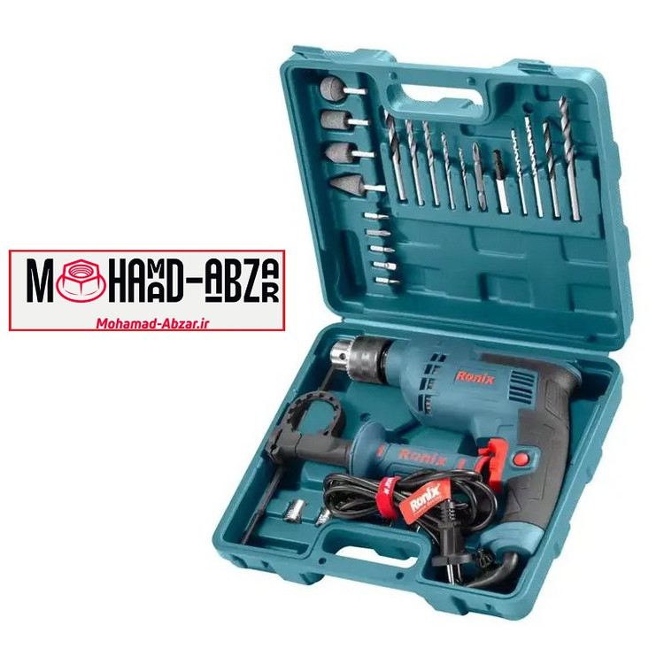 کیت 29 پارچه دریل چکشی رونیکس مدل RONIX RS-0007