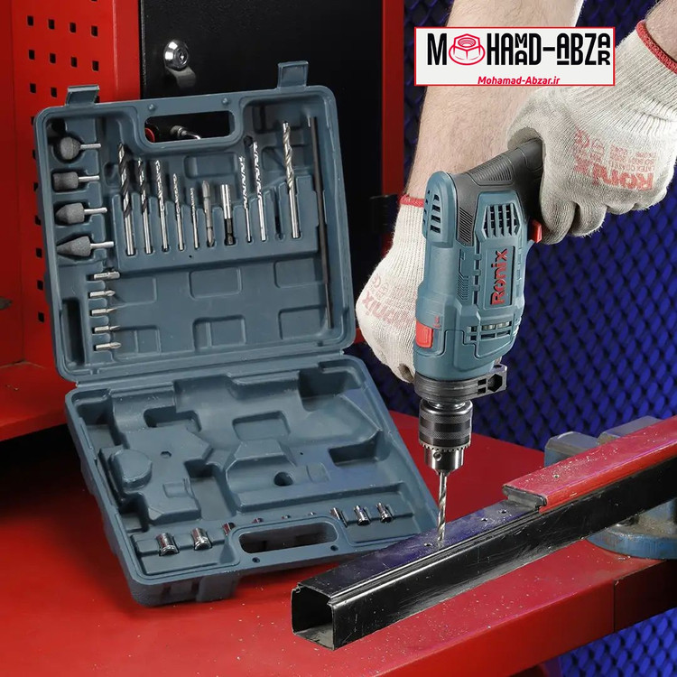 کیت 29 پارچه دریل چکشی رونیکس مدل RONIX RS-0007